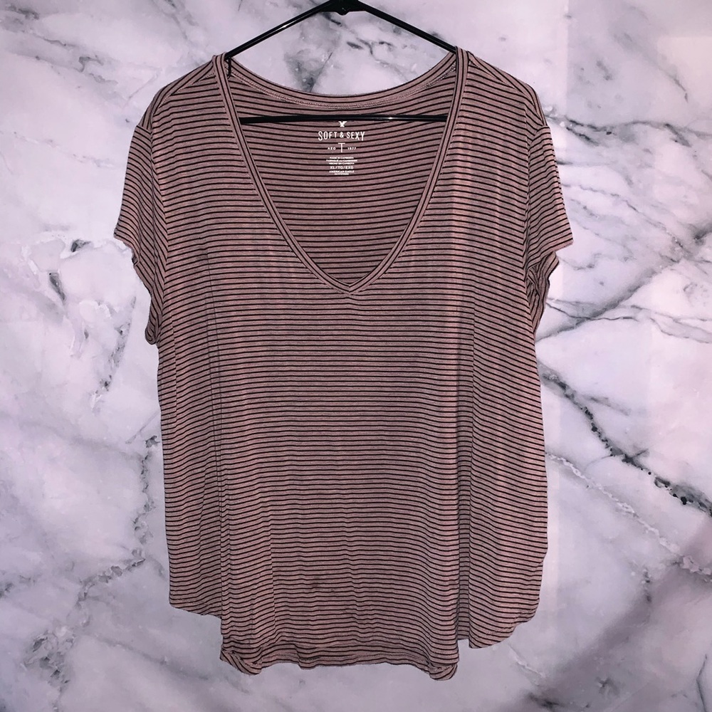 American Eagle Soft & Sexy Striped Tee